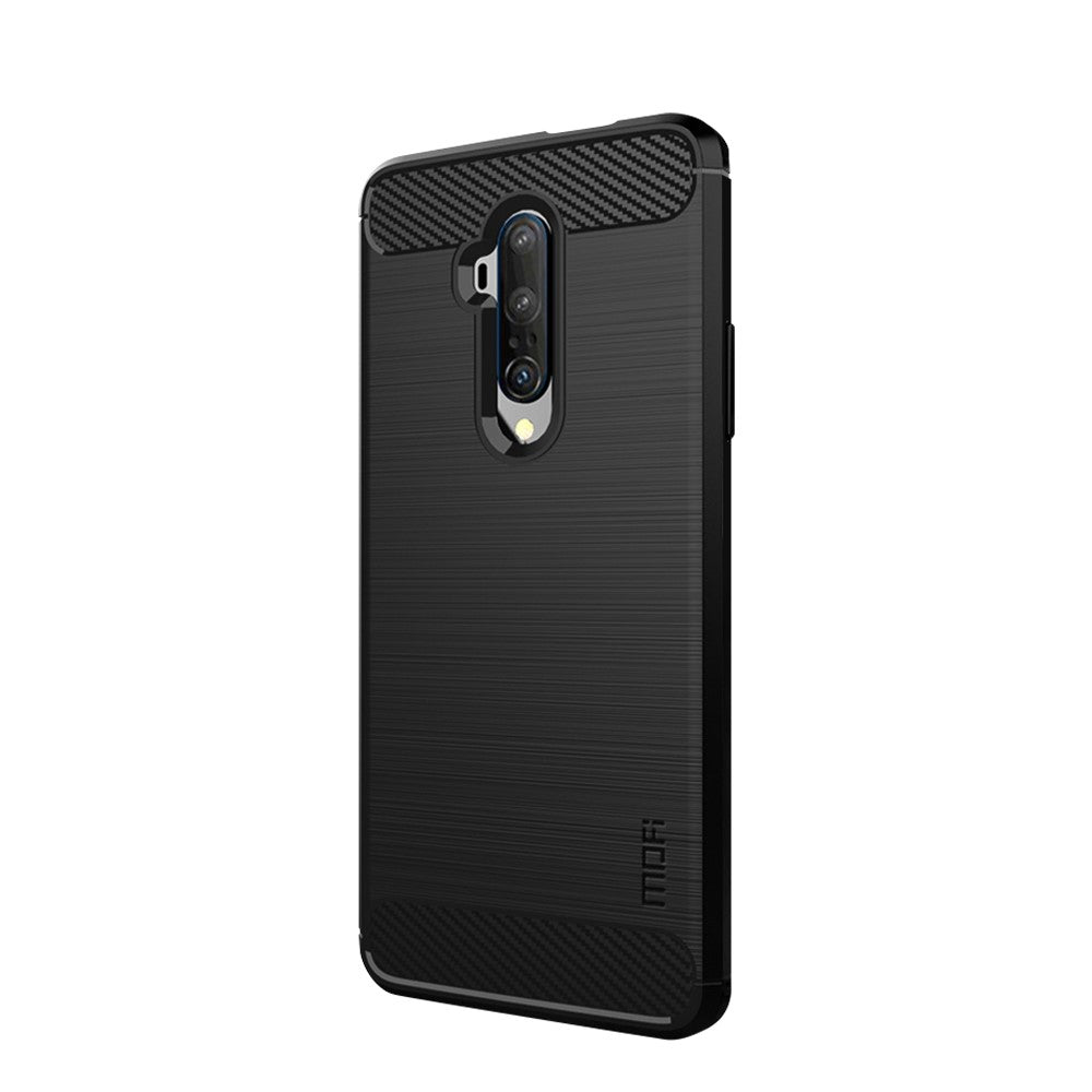 MOFI Kolfiberstruktur Borstad TPU Baksida Skal för OnePlus 7T Pro