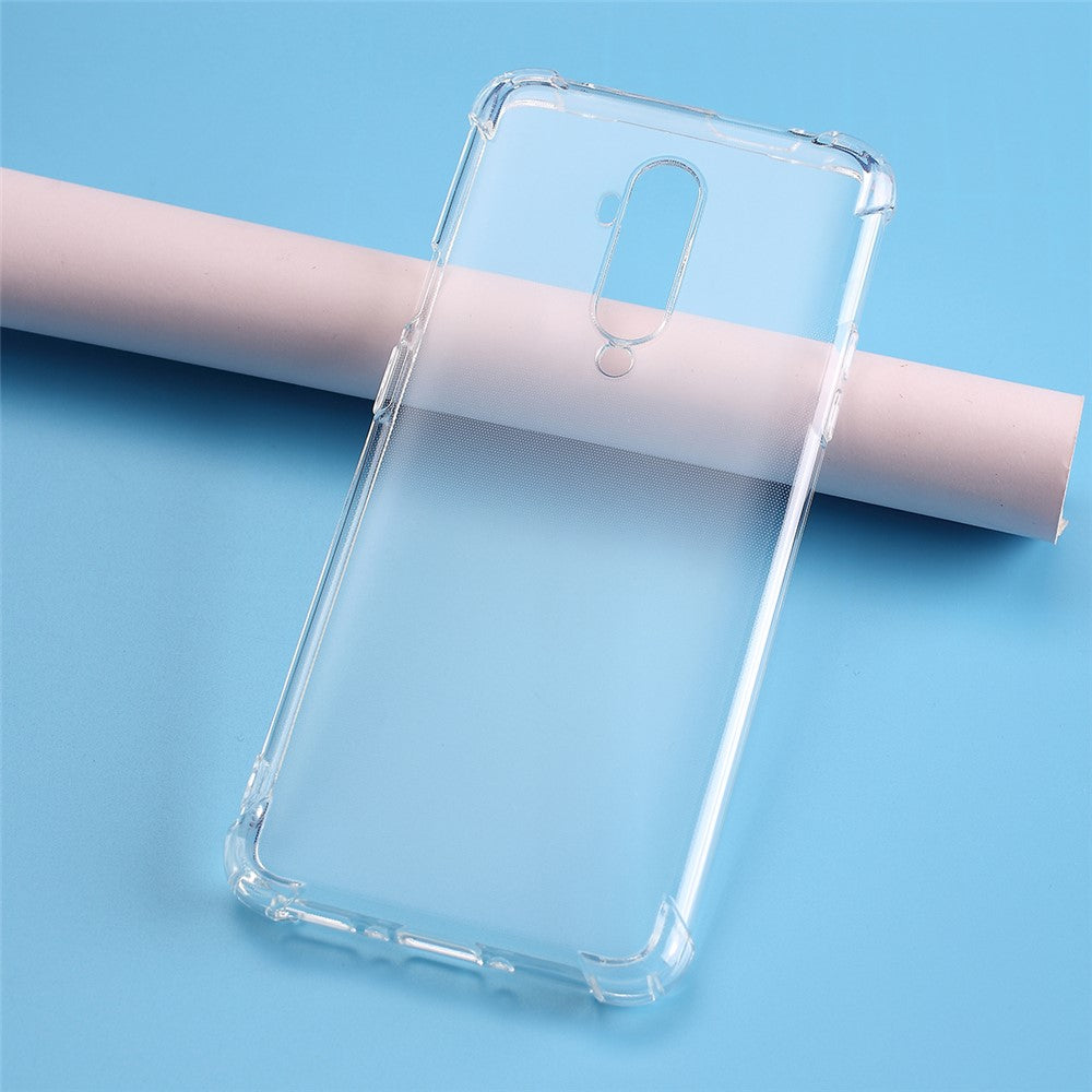 OnePlus 7T Pro-fodral med stötdämpning, genomskinligt TPU-skal