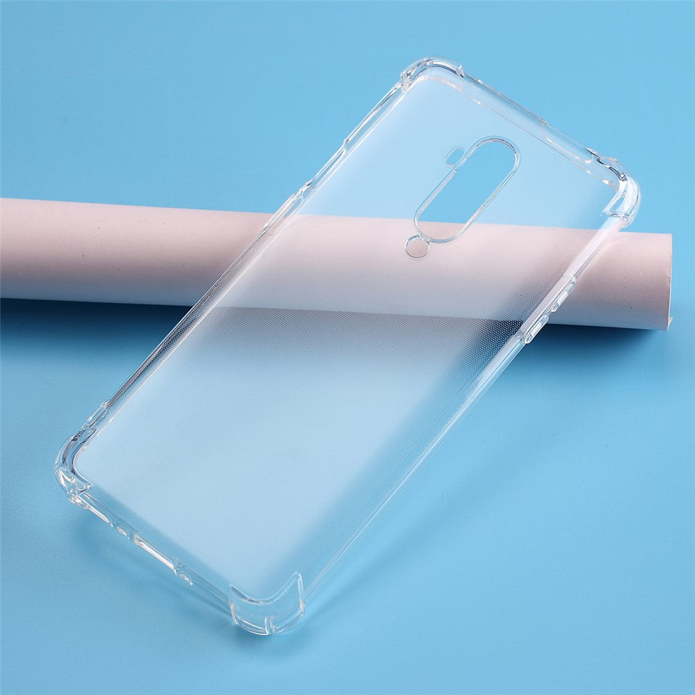 OnePlus 7T Pro-fodral med stötdämpning, genomskinligt TPU-skal