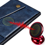 TPU-cover belagt med PU-læder, stativ og kortholder [indbygget magnetisk køretøjsplade] til OnePlus 7T Pro