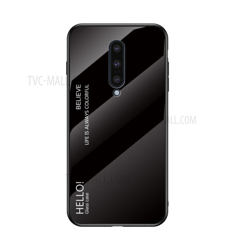 Färgtonat härdat glas + PC + TPU mobilmobilskal för OnePlus 8