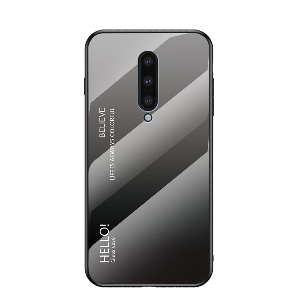 Mobiltelefoncover i hærdet glas + PC + TPU med gradientfarve til OnePlus 8