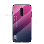 Färgtonat härdat glas + PC + TPU mobilmobilskal för OnePlus 8