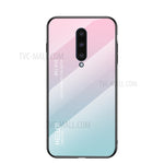 Färgtonat härdat glas + PC + TPU mobilmobilskal för OnePlus 8