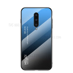 Färgtonat härdat glas + PC + TPU mobilmobilskal för OnePlus 8
