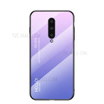 Färgtonat härdat glas + PC + TPU mobilmobilskal för OnePlus 8