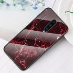 Kombinationsskal i härdat glas med marmormönster och PC + TPU för OnePlus 8