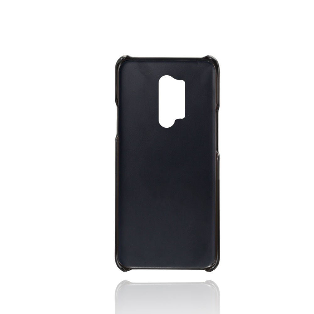 with Double Card Slots PU Leather Coated Hard PC Cover for OnePlus 8 Pro