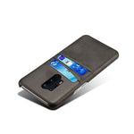 with Double Card Slots PU Leather Coated Hard PC Cover for OnePlus 8 Pro