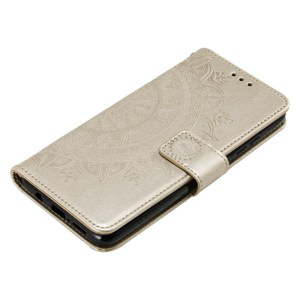 Läderplånboksfodral med tryckmönster och blommotiv till OnePlus 8 Pro