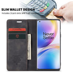 CASEME 013-serien självabsorberande läderskyddsfodral för OnePlus 8 Pro