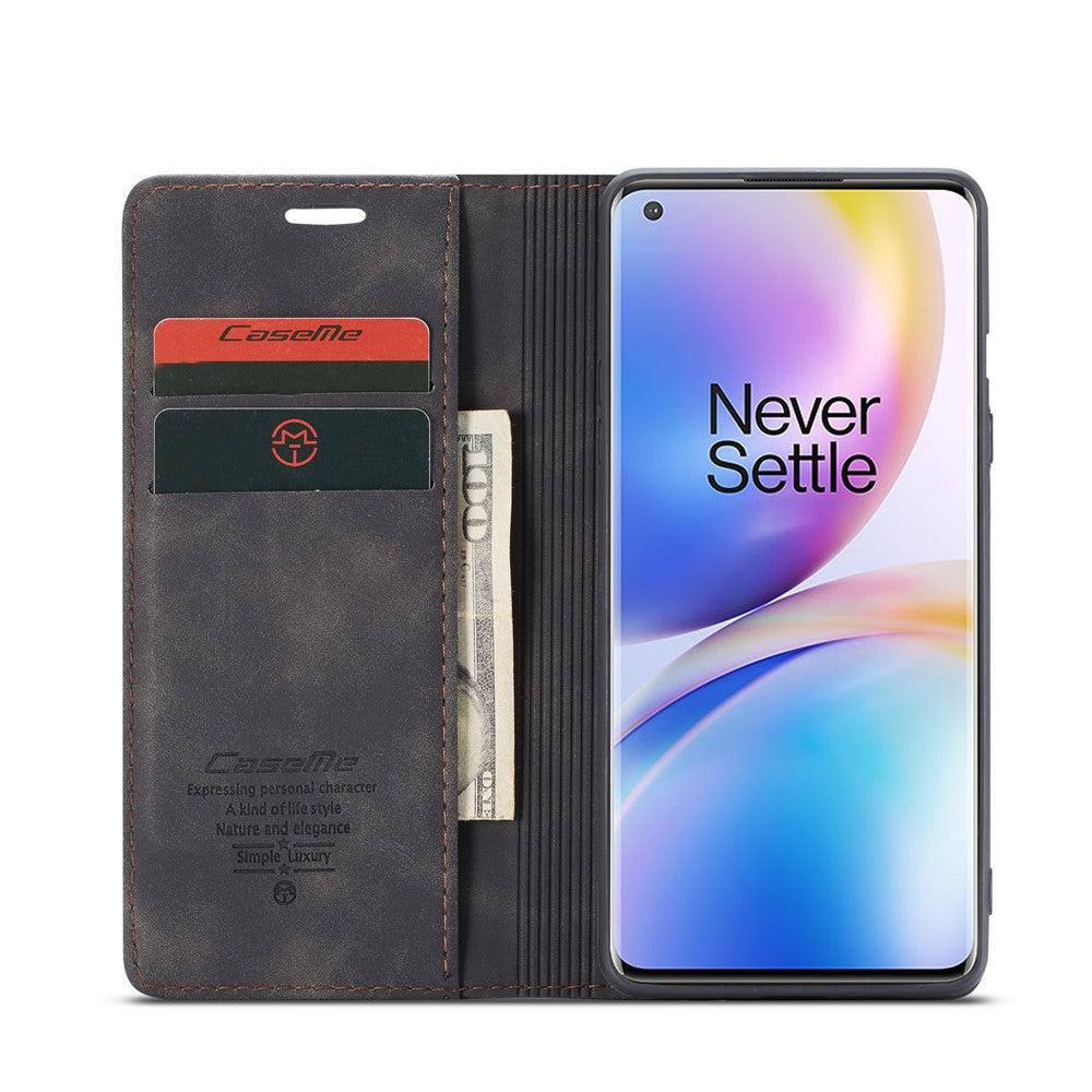 CASEME 013-serien självabsorberande läderskyddsfodral för OnePlus 8 Pro