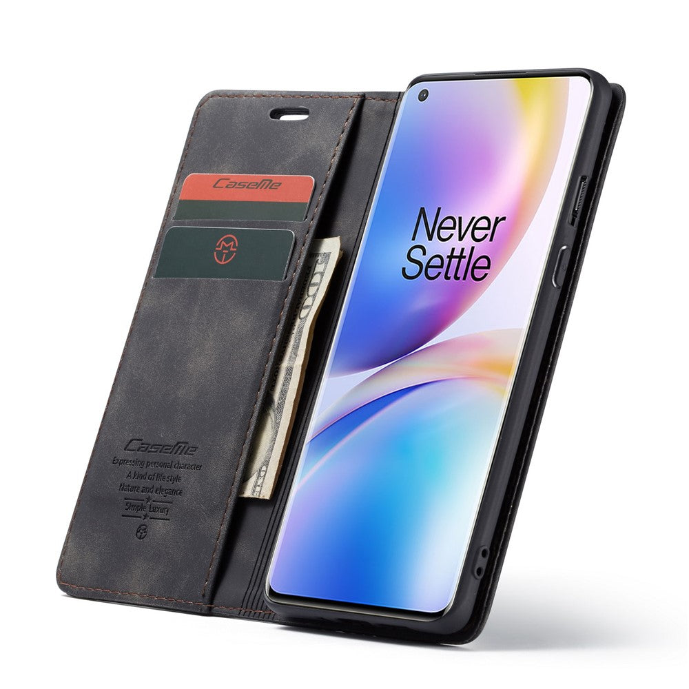 CASEME 013-serien självabsorberande läderskyddsfodral för OnePlus 8 Pro