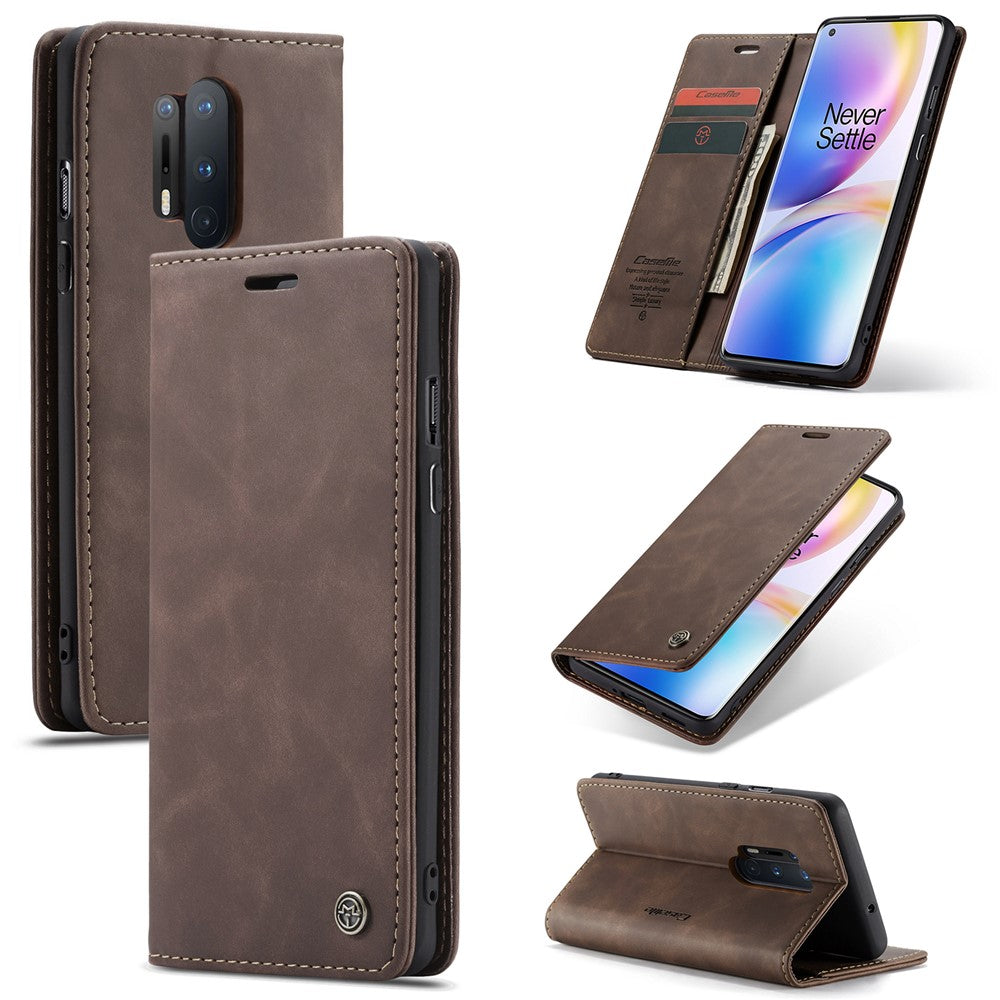 CASEME 013-serien självabsorberande läderskyddsfodral för OnePlus 8 Pro