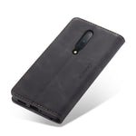 CASEME 013-serien självabsorberande läderplånboksskal för OnePlus 8