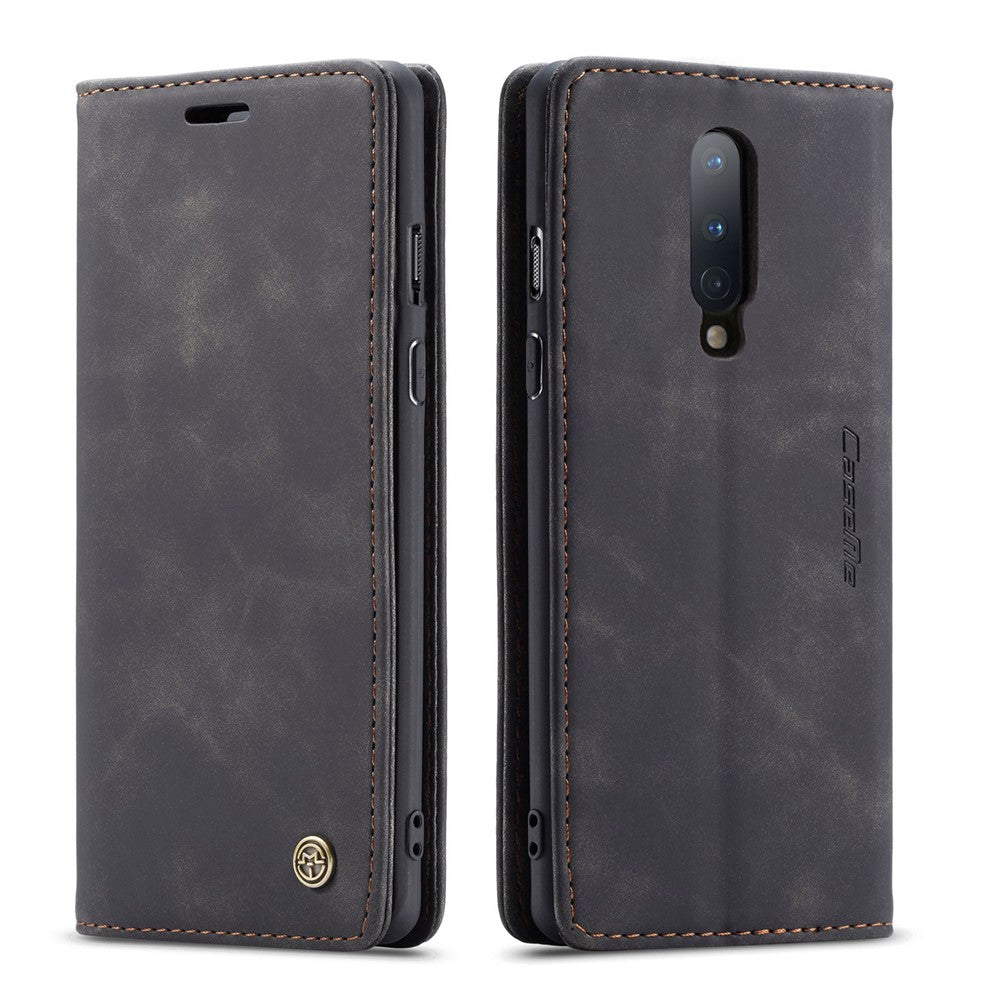 CASEME 013-serien självabsorberande läderplånboksskal för OnePlus 8