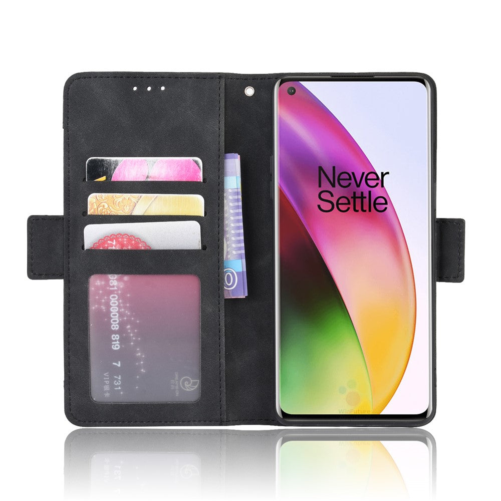 PU-läderfodral med stativ och plånbok för mobil med flera kortplatser för OnePlus 8