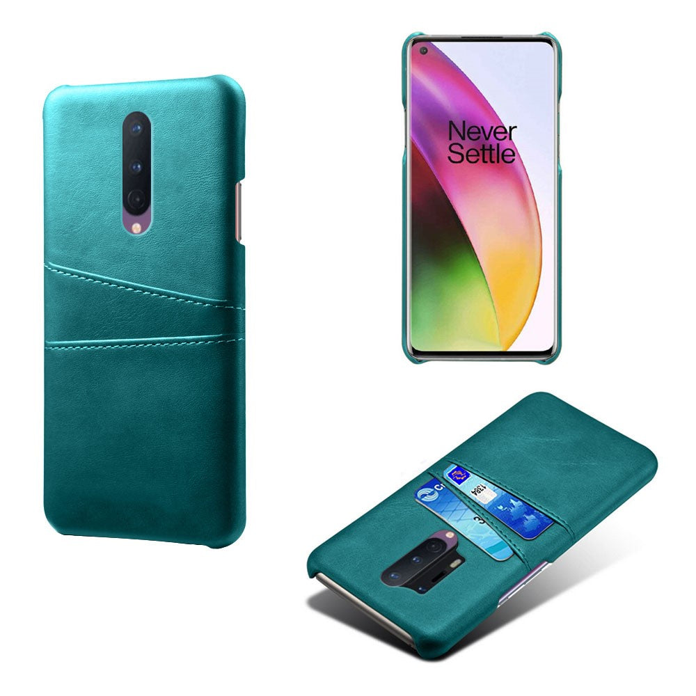 PU-läderbelagt PC-skal med dubbla kortplatser för OnePlus 8
