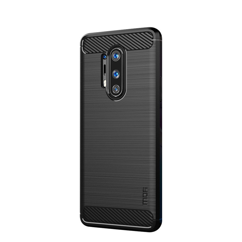 MOFI Kolfiber Borstad TPU Skyddsfodral för OnePlus 8 Pro