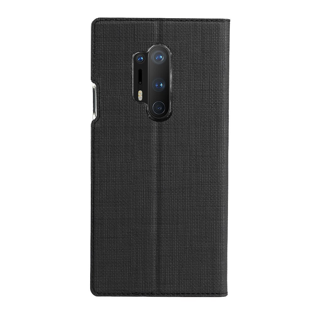 VILI DMX Cross Texture Läderställskal för OnePlus 8 Pro