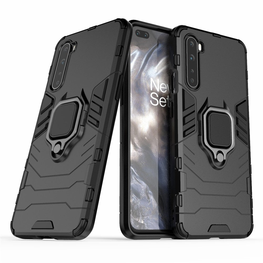 PC + TPU Cover med Fingerringholder Kickstand til OnePlus Nord
