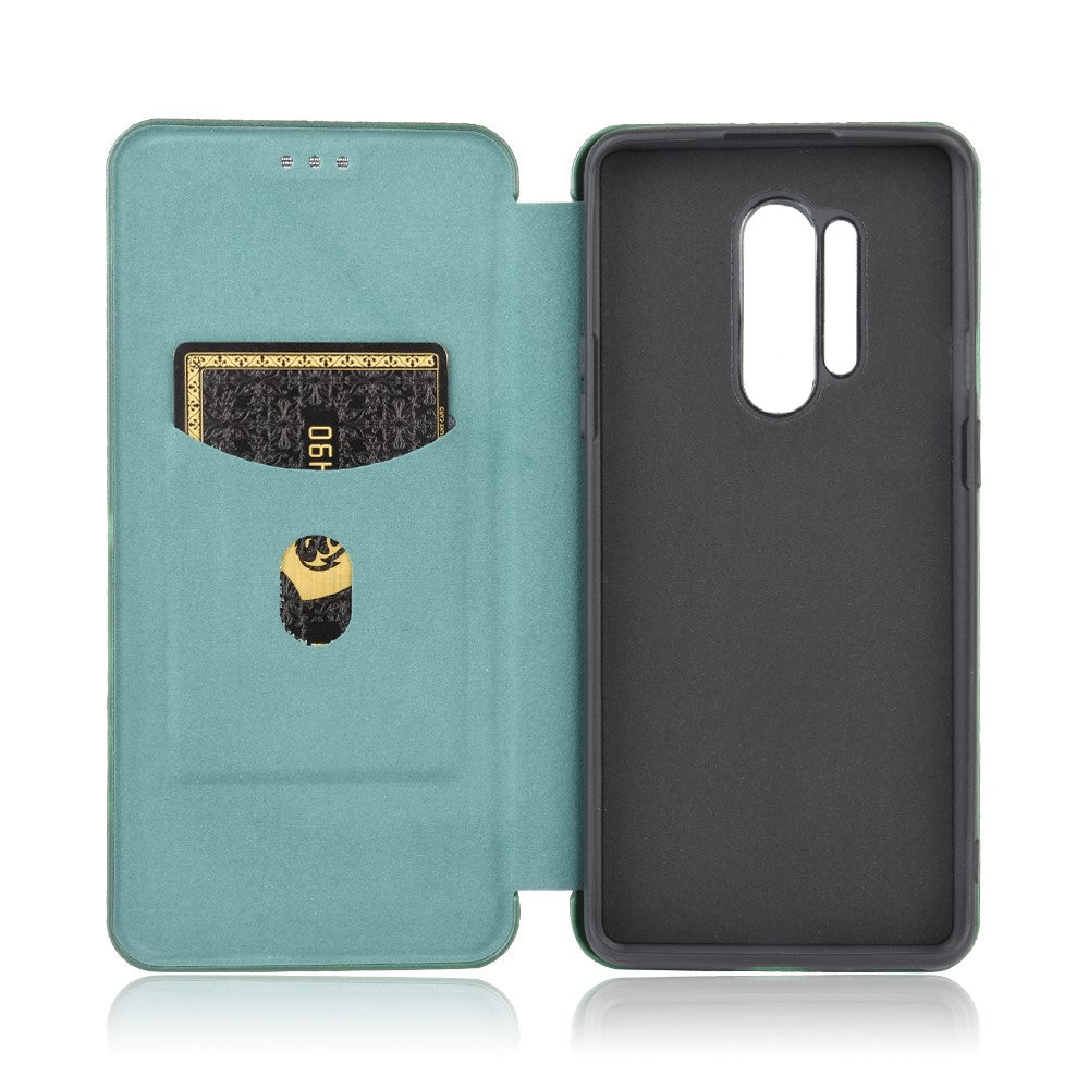 Självabsorberande mobilskal i kolfibertexturerat läder för OnePlus 8 Pro