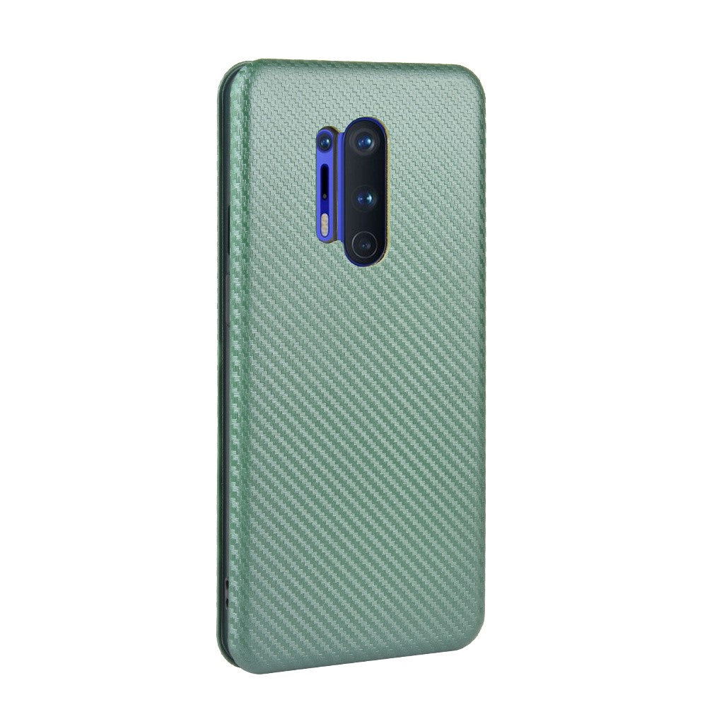 Självabsorberande mobilskal i kolfibertexturerat läder för OnePlus 8 Pro