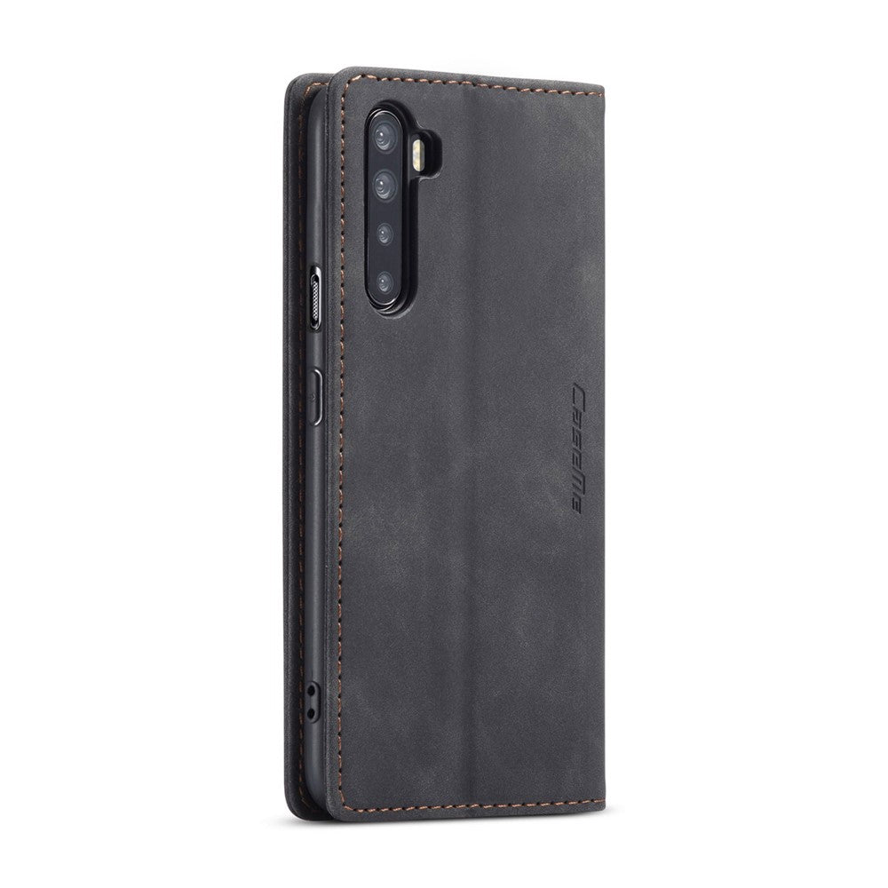 CASEME 013-serien självabsorberande läderplånboksfodral för OnePlus Nord