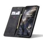 CASEME 013 Series Auto-absorbed Leather Wallet Protection Case for OnePlus Nord