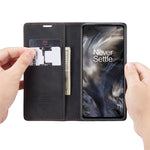 CASEME 013 Series Auto-absorbed Leather Wallet Protection Case for OnePlus Nord