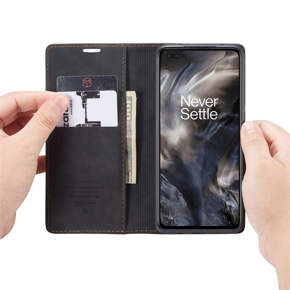 CASEME 013 Series Auto-absorbed Leather Wallet Protection Case for OnePlus Nord