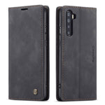 CASEME 013-serien självabsorberande läderplånboksfodral för OnePlus Nord