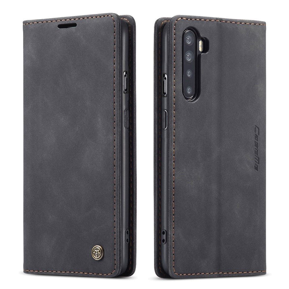 CASEME 013-serien självabsorberande läderplånboksfodral för OnePlus Nord
