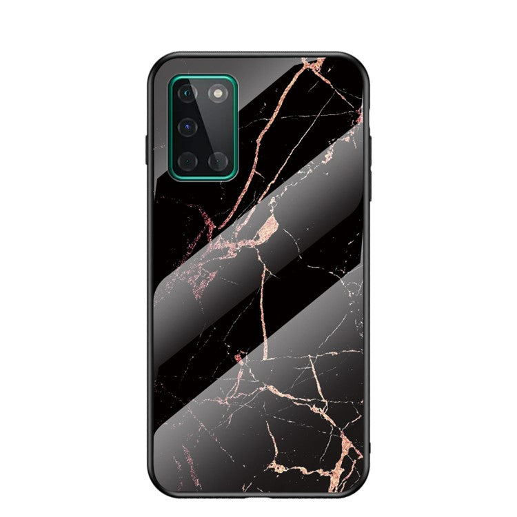 Kombinationsskal i härdat glas med marmormönster och PC + TPU för OnePlus 8T