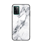 Kombinationsskal i härdat glas med marmormönster och PC + TPU för OnePlus 8T