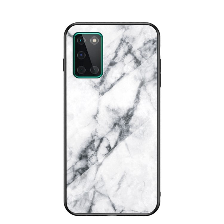 Kombinationsskal i härdat glas med marmormönster och PC + TPU för OnePlus 8T