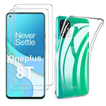 Mjukt TPU-skal till OnePlus 8T med skärmfilm i härdat glas