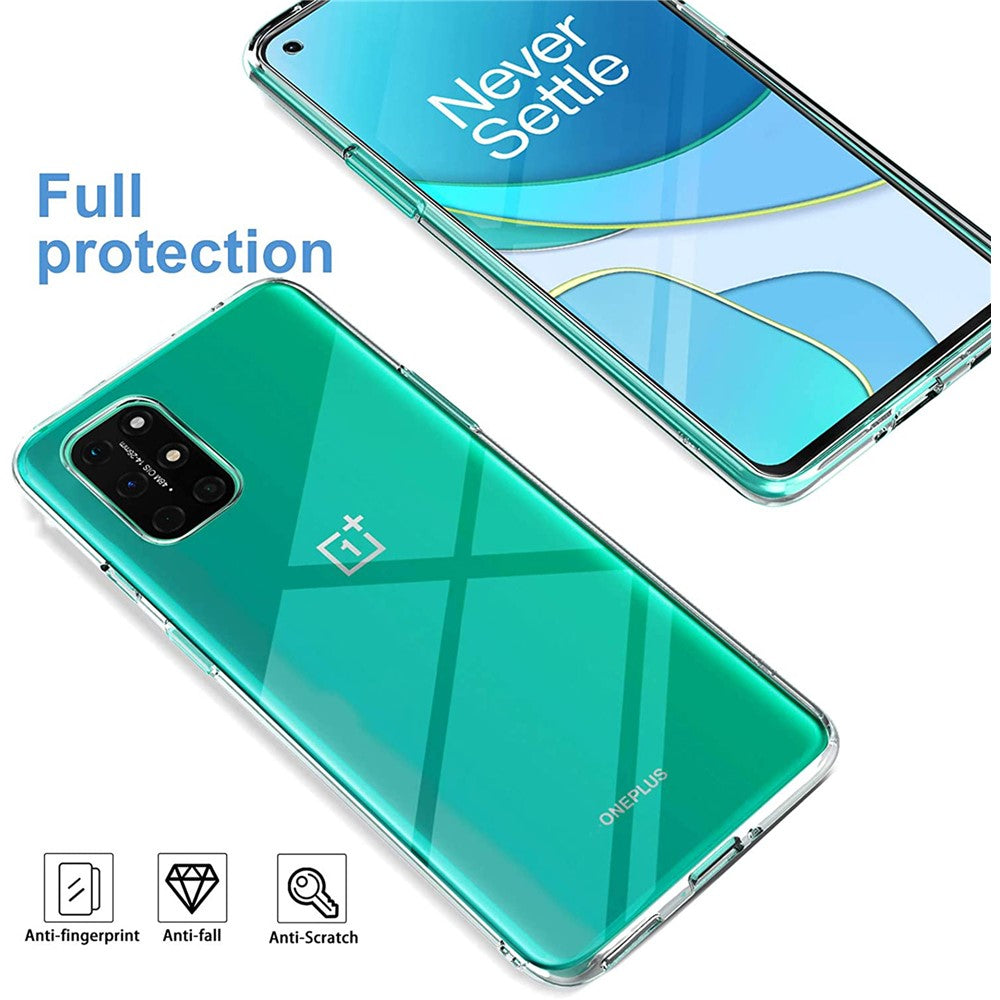 Mjukt TPU-skal till OnePlus 8T med skärmfilm i härdat glas