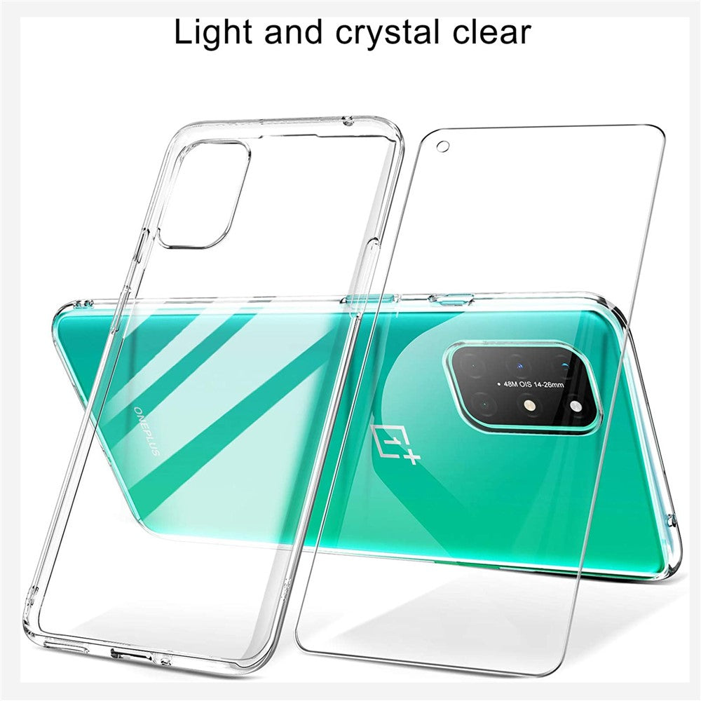 Mjukt TPU-skal till OnePlus 8T med skärmfilm i härdat glas