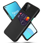 Korthållare i tyg + PU-läderbelagt PC-skyddsskal för OnePlus 8T