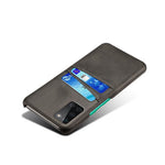Dubbla kortfack PU-läderbelagt hårt PC-mobilskal för OnePlus 8T