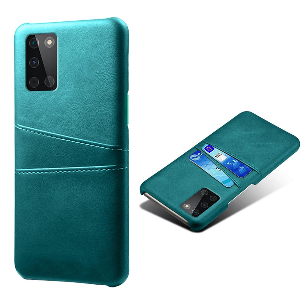 Dubbla kortfack PU-läderbelagt hårt PC-mobilskal för OnePlus 8T
