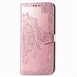 Embossed Mandala Flower Leather Case with Wallet Stand for OnePlus Nord
