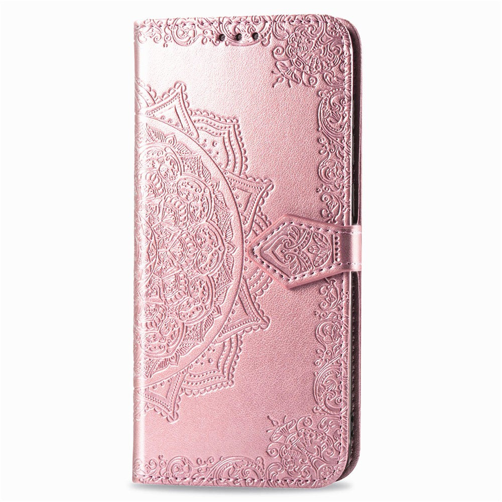 Embossed Mandala Flower Leather Case with Wallet Stand for OnePlus Nord