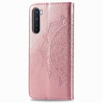Embossed Mandala Flower Leather Case with Wallet Stand for OnePlus Nord