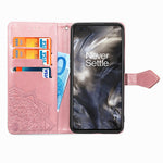 Embossed Mandala Flower Leather Case with Wallet Stand for OnePlus Nord