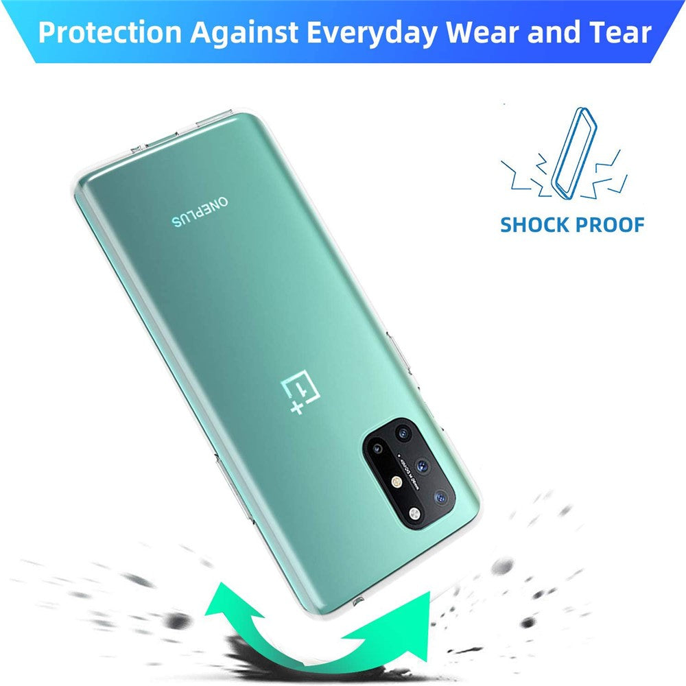 Genomskinligt TPU-bakstycke mot fingeravtryck för OnePlus 8T