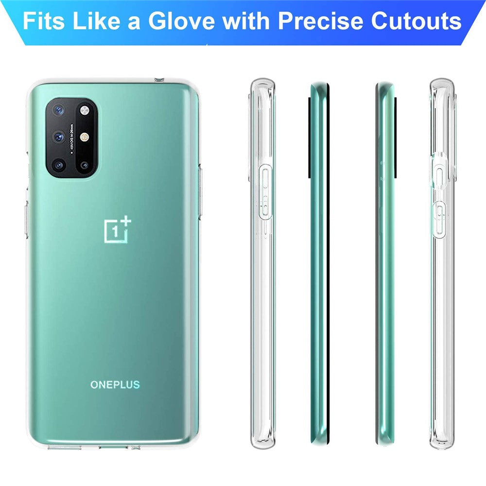 Genomskinligt TPU-bakstycke mot fingeravtryck för OnePlus 8T