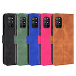 OnePlus 8T Skin-touch PU-läderplånboksfodral med stativ