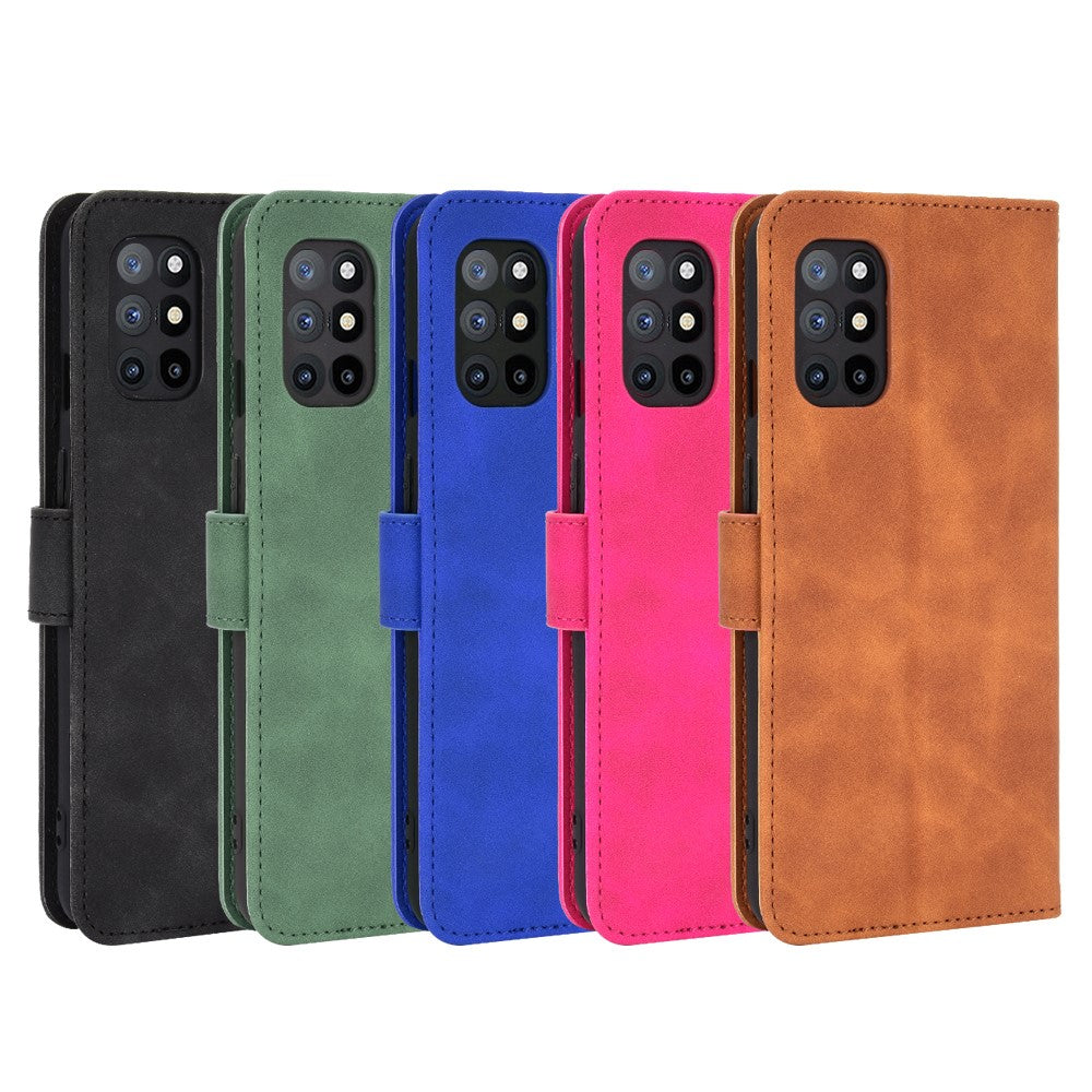 OnePlus 8T Skin-touch PU-läderplånboksfodral med stativ